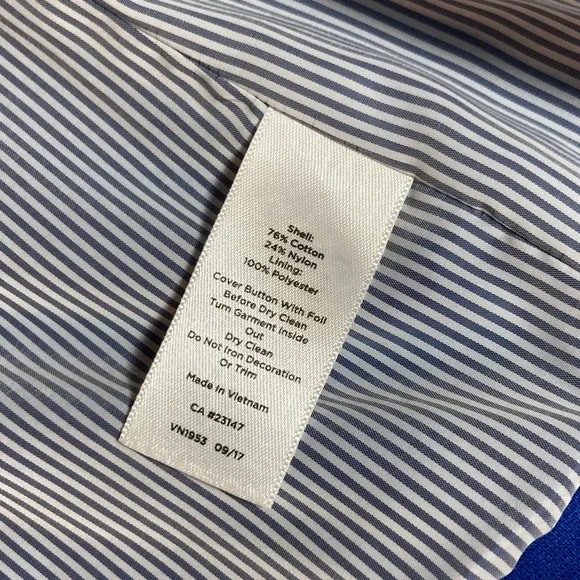 Talbots Aberdeen Pique Blue Blazer Size 14 Petite - Picture 7 of 13